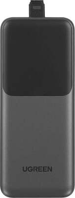 Внешний аккумулятор со встроенным кабелем UGREEN PB723 (55365B) 130W Power Bank 20000 mAh with Built-in Cable. Цвет: серый космос