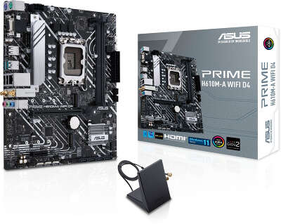 Материнская плата mATX LGA1700 ASUS PRIME H610M-A WIFI D4