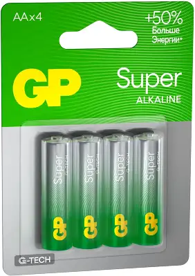 Батарея GP Super 15AA21-2CRSBC4 AA (4шт) блистер