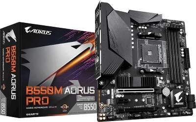 Материнская плата mATX LGAAM4 GIGABYTE B550M AORUS PRO