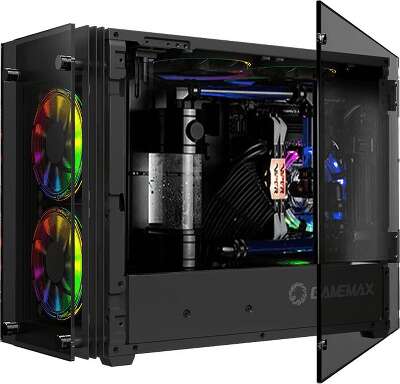Корпус GameMax Stratos ITX, черный, mini-ITX, Без БП (Stratos ITX)