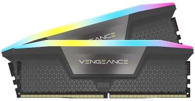 Модуль памяти CORSAIR 32GB 5200МГц DDR5 CL40 DIMM (Kit of 2x16GB) XMP 3.0, Vengeance RGB Black