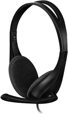 Наушники с микрофоном A4Tech HU-9 черный 1.8м накладные USB оголовье (HU-9 (BLACK))