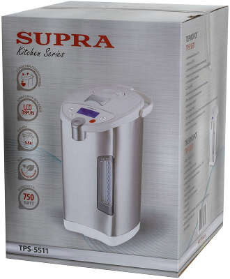 Термопот Supra TPS-5511 5.5л. 750Вт серебристый
