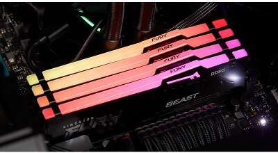 Модуль памяти DDR5 DIMM 16Gb DDR6000 Kingston FURY Beast RGB (KF560C40BBA-16)
