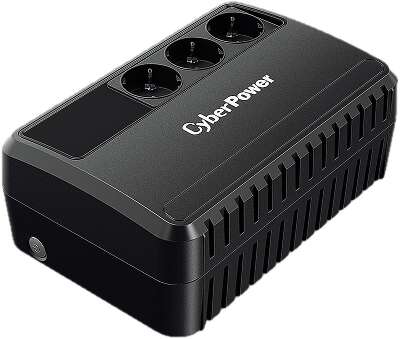Источник бесперебойного питания (ИБП) CyberPower BU600E, Line-Interactive, 600VA/360W, 3 Schuko розетки, Black