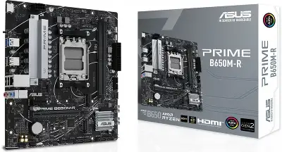 Материнская плата Asus PRIME B650M-R Socket AM5 AMD B650 2xDDR5 mATX AC`97 8ch(7.1) 2.5Gg RAID+HDMI