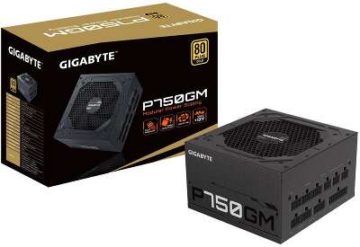 Блок питания Gigabyte P750GM GP-P750GM 750W, 80Plus, Gold, Полностью модульный, RTL {5} (551759)