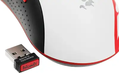 Мышь A4Tech Bloody R90 Plus Naraka белый/рисунок оптическая 5000dpi беспров. USB 7but