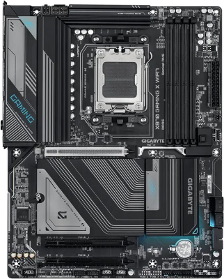 Материнская плата GIGABYTE X870 GAMING X WIFI7, AM5, X870, 4*DDR5, 4*SATA, 3*M.2, 4*USB 3.2, 4*USB 2.0, 2*Type-C, 3*PCIx16, HDMI, ATX