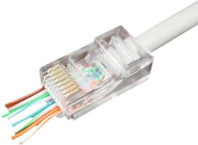 Вилка RJ-45 (8P8C) LC-PTU-01/100 универсальная. кат.5e. 6m", со сквозным отверстием (100 шт.)