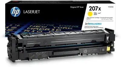 Картридж лазерный HP 207X W2212X желтый бар.в компл. (2450стр.) для HP M255/MFP M282/M283