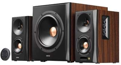 Edifier S360DB Brown {2 сат. + сабвуфер,150W RMS, 40-20000Гц, дерево, беспроводной пульт ДУ, Bluetooth aptX}