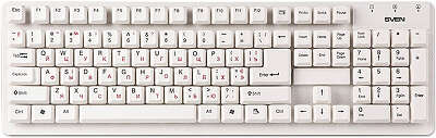 Клавиатура USB SVEN Standard 301, белая
