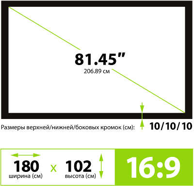 Экран на раме Cactus 102x180см FrameExpert CS-PSFRE-180X102 16:9 настенный натяжной