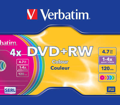 DVD+RW диск Verbatim 4x 4.7 ГБ Slim Box (1 шт.)