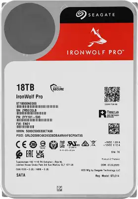 Жесткий диск Seagate SATA-III 18TB ST18000NE000 NAS Ironwolf Pro 512E (7200rpm) 256Mb 3.5
