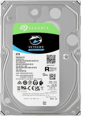 8TB Seagate SkyHawkAl (ST8000VE001) {SATA 6 Гбит/с, 7200 rpm, 256 mb buffer, для видеонаблюдения}