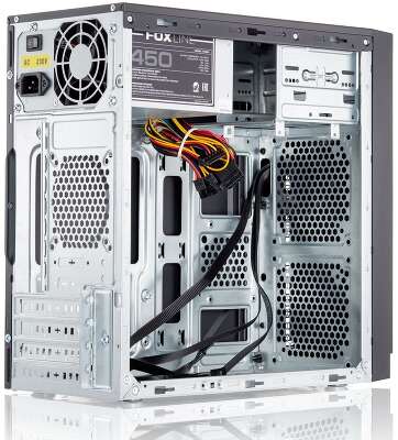 Корпус FoxLine Case Foxline FL-702 |FL-702-FZ450| , mATX, 1x5.25EXT, 1x3.5EXT, 2x3.5INT, 2xUSB2.0, HDA, w/o FAN, |FL-702-FZ450| w/450W ATX PSU, w/1.2m EU pwr cord, (970597)