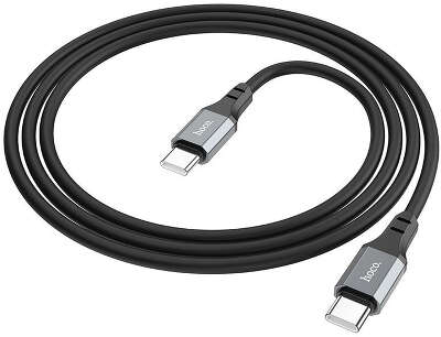 Кабель Hoco Spear X86 TYPE-C TO TYPE-C USB Type-C (m)-USB Type-C (m) 1м черный коробка