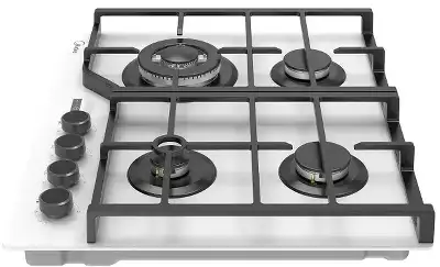 Газовая варочная панель MIDEA/ MDK/Газовая варочная панель MIDEA, 60 см, WOK-конфорка, чугунные решетки, автоподжиг, газконтроль, адаптер для кофе, цвет белый