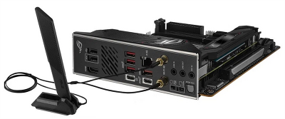 Материнская плата ASUS ROG STRIX B650E-I GAMING WIFII, AM5, B650, 2*DDR5, 2*SATA, 2*M.2, 4*USB 3.2, 2*USB 2.0, Type-C, 1*PCIx16, HDMI, mITX; 90MB1BI0-M0EAY0