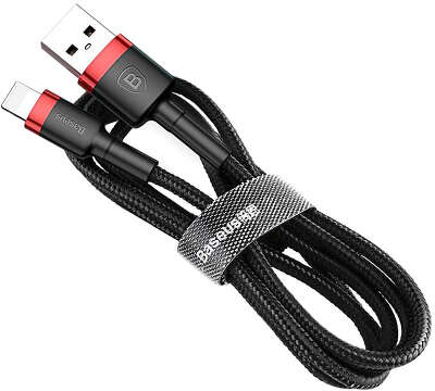 Кабель Baseus Cafule Cable USB to Lightning, 1 м, Black/Red [CALKLF-B19]