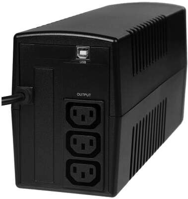 ИБП IPPON Back Basic 650 black (линейно-интерактивный, 650VA, 360W, 3xC13, USB) (337477)