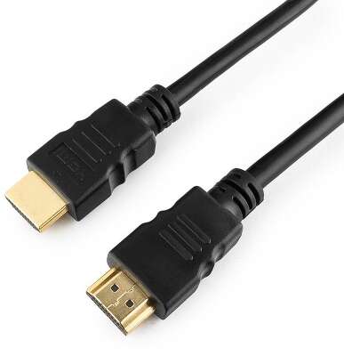 Кабель HDMI GEMBIRD/CABLEXPERT CC-HDMI4-6 черный (1.8м, v2.0, 19M/19M, позол.разъемы, экран, пакет) (CC-HDMI4-6)