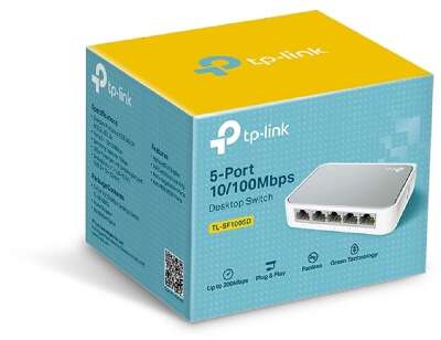 TP-Link TL-SF1005D Настольный коммутатор с 5 портами 100 Мбит/с