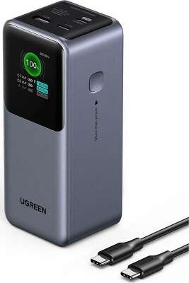 Внешний аккумулятор UGREEN PB721 (35524B) 20000mAh 130W Fast Charging Power Bank. Цвет: серый