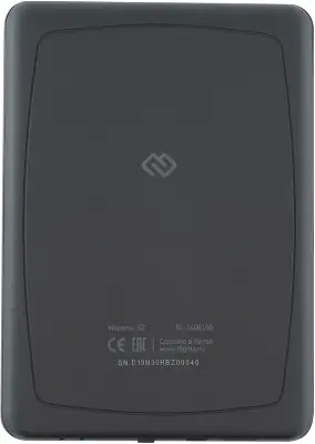 Электронная книга Digma K2 6" E-ink HD Pearl 758x1024 600MHz/4Gb/microSDHC/подсветка дисплея темно-серый