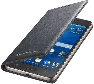 Чехол-книжка Samsung для Samsung Galaxy Grand Prime Flip Wallet, черный (EF-WG530BSEGRU)