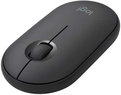 Мышь беспроводная Logitech Pebble M350 Black черная, оптическая, 1000dpi, 2.4GHz, USB-ресивер, бесшумная, под обе руки