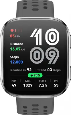 Смарт-часы Amazfit Bip 6 A2435 1.97" TFT корп.угольно-серый рем.серый разм.брасл.:130-195 мм (1747005)