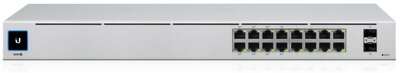 Коммутатор Ubiquiti UniFi Switch 16 PoE |USW-16-POE| Ubiquiti PoE-коммутатор в стойку, 16х 1G RJ45, 2х SFP, раздача 42 |USW-16-POE| Вт (028547)