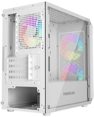 Корпус PowerCase Mistral Micro A3W ARGB, белый, mATX, без БП (CMMAW-A3)