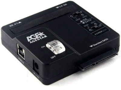 Док-станция для HDD/SSD AgeStar 3FBCP SATA IDE пластик черный