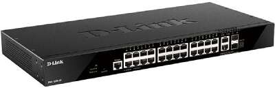 D-Link DGS-1520-28/A1A Управляемый L3 стекируемый коммутатор с 24 портами 10/100/1000Base-T, 2 портами 10GBase-T и 2 портами 10GBase-X SFP+