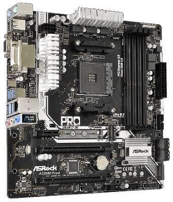 Материнская плата mATX LGAAM4 ASRock A320M Pro4