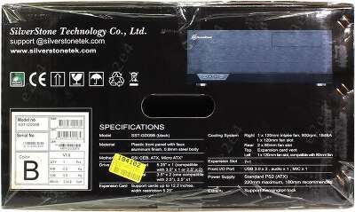 Корпус SilverStone GD09B, черный, ATX, Без БП (SST-GD09B)