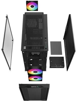 Корпус Deepcool CC360 ARGB, черный, mATX, без БП (CC360 ARGB)