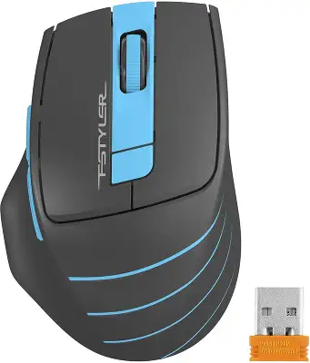 Мышь A4Tech Fstyler FG30 серый/синий оптическая 2000dpi беспров. USB 6but (FG30 BLUE)