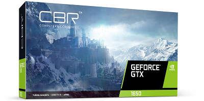 Видеокарта CBR NVIDIA nVidia GeForce GTX 1650 Terminator T1 4Gb DDR5 PCI-E DVI, HDMI, DP