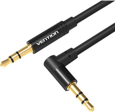 Кабель Vention аудио Jack 3,5 mm M/Jack 3,5 mm M угол 90 - 1,5м Черный
