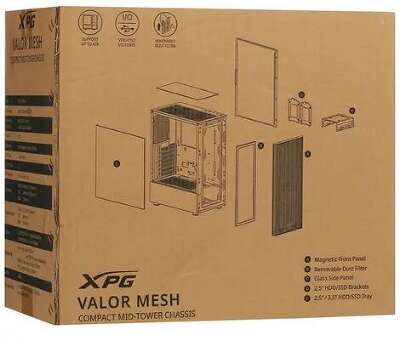 Корпус Adata XPG VALOR MESH, белый, ATX, без БП (VALORMESHWOF-WHCWW)