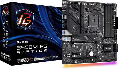 Материнская плата mATX LGAAM4 ASRock B550M PG RIPTIDE