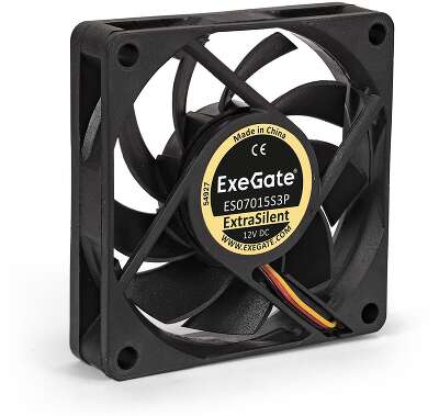 Вентилятор ExeGate ExtraSilent ES07015S2P, 70 мм, 2000rpm, 18 дБ, 2-pin, 1шт