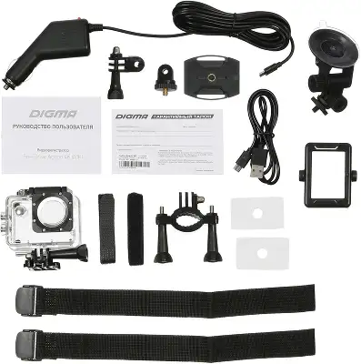Видеорегистратор Digma FreeDrive Action 4K WiFi черный 8Mpix 2160x3840 2160p 150гр. Allwinner V3