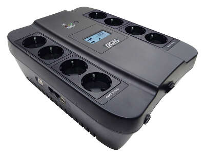 ИБП Powercom Back-UPS Spider, 900VA, 540W, EURO, черный